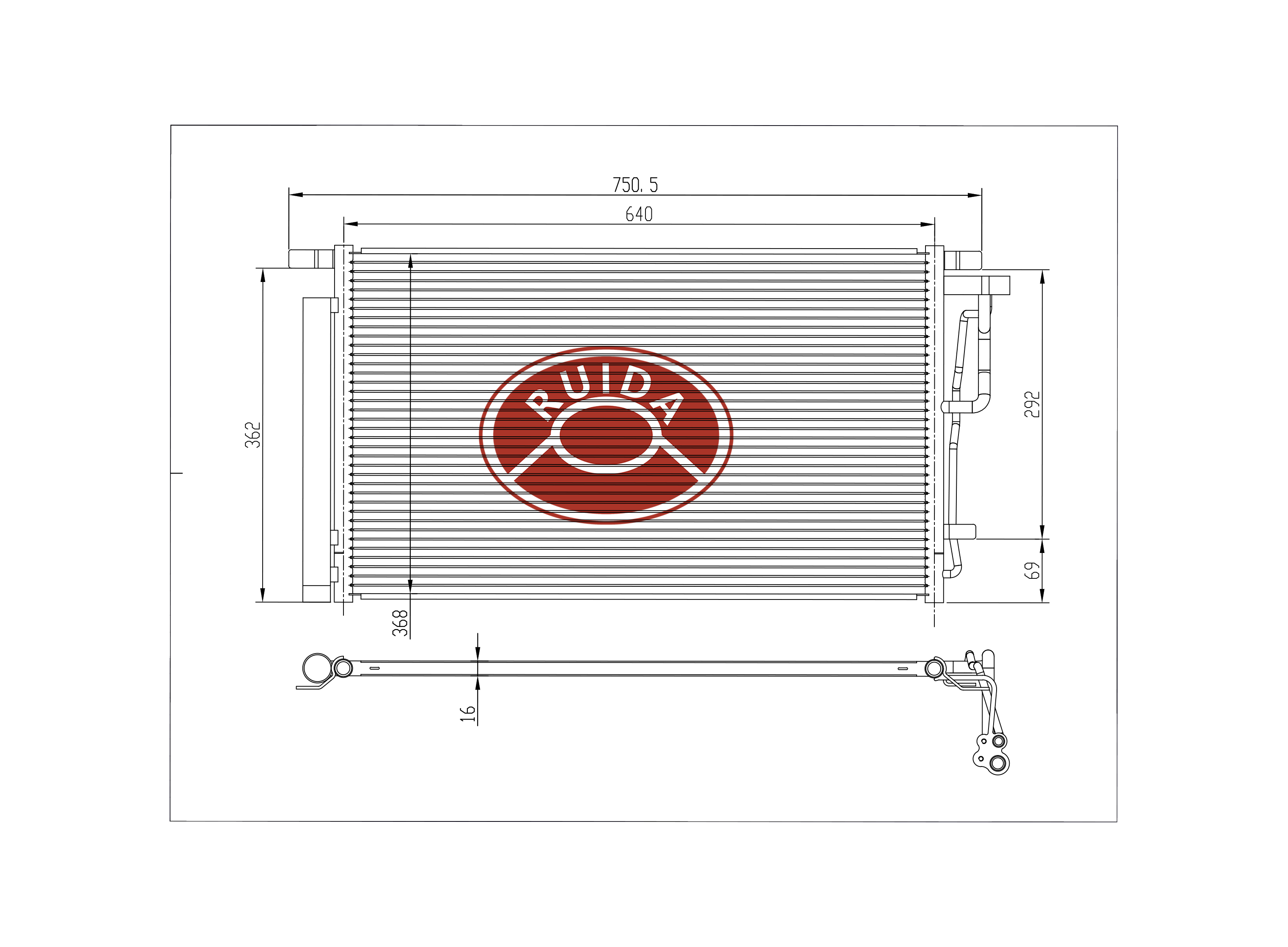 Dessin du condensateur automatique DPI30030 DPI30103